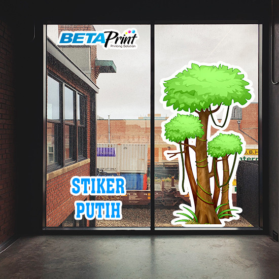 Print Outdoor Sticker White 