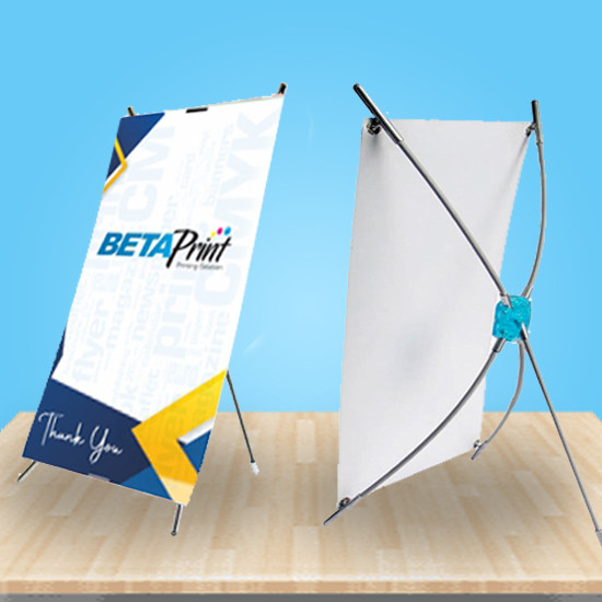 Print UV X-Banner Mini 25x40cm + Tiang