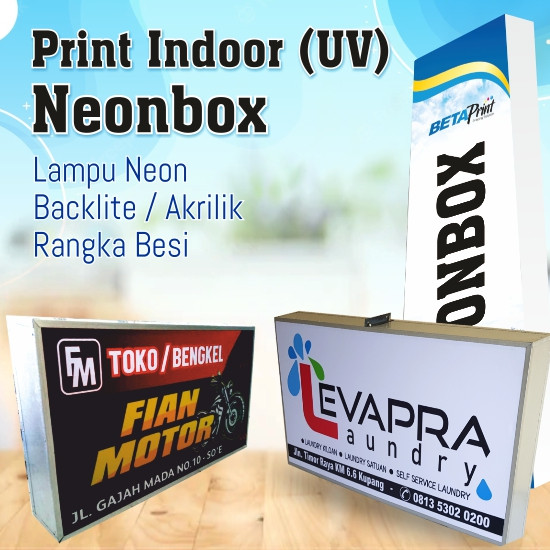 NeonBox Backlite + UV Print 1 Sisi