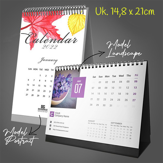Print Kalender Meja A5 - isi 12 Lbr