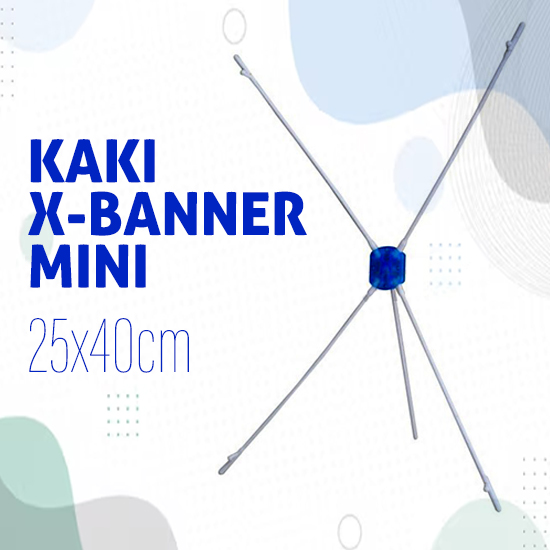 Standing Kaki X-Banner Mini 25x40 cm (Tanpa Visual)