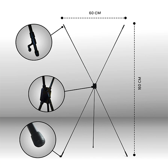 Standing Kaki X-Banner 60x160cm (Tanpa Visual)