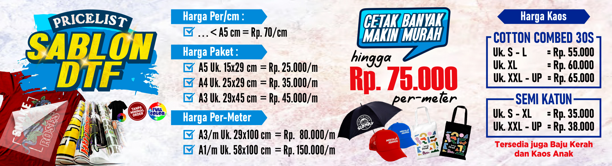 SABLON DTF COTTON 30S